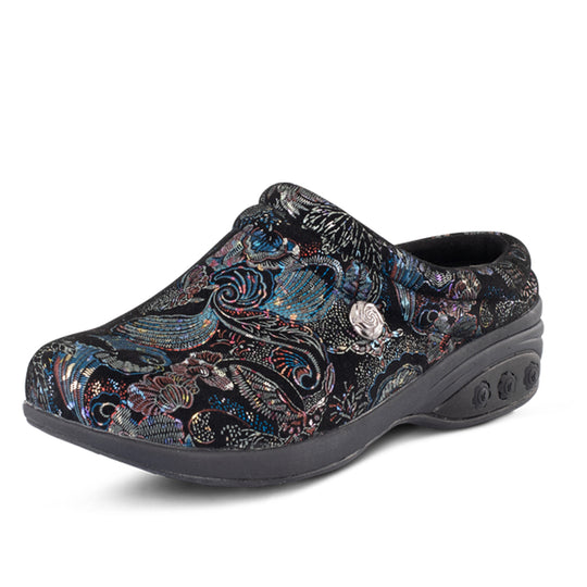 Therafit Molly Women's Leather Clog - Ornate